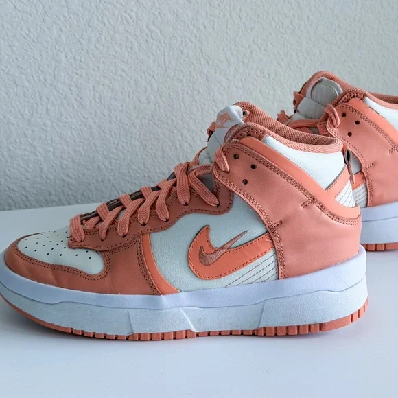 Nike Dunk High Up Women’s Size 6.5 Coral Chalk / White DH3718-107 - Picture 3 of 8